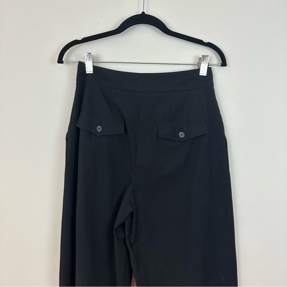 Zara | Black Wide Leg Pants High-Waisted Relaxed Fit Pleated Size Small - Picture 5 of 5